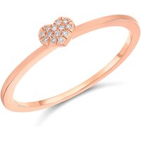 9ct Rose Gold Pave-Set Diamond Heart Cluster Ring - D78100-L