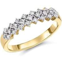 9ct Gold Diamond Band Ring - 1/3ct - D80113-L