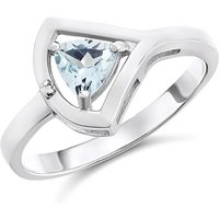 My Diamonds Silver Blue Topaz And Diamond Ring - D90142-I