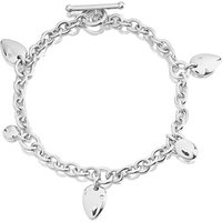 My Diamonds Silver Diamond T-Bar Charm Bracelet - D99200