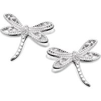 Silver Dragonfly Stud Earrings - 15mm - F0249