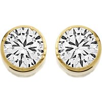 9ct White Gold Cubic Zirconia Stud Earrings - 6mm - G32108