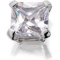 9ct White Gold Cubic Zirconia Single Stud Earring - 6mm - G3447