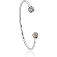 Clogau Silver And 9ct Rose Gold Tudor Court Spherical Pearl Bangle - G44212