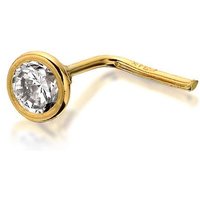 9ct Gold Cubic Zirconia Nose Stud - 3mm - G4569