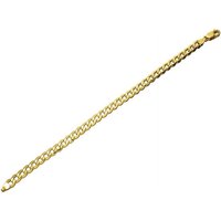 9ct Gold 6mm Wide Curb Bracelet - 8.5in - G5656