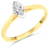 18ct Yellow Gold Diamond Solitaire Engagement Ring - 40pts - F/I2 - H04745