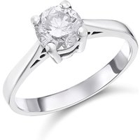 18ct White Gold Diamond Solitaire Engagement Ring - 1.05ct - J/I1 - H10158