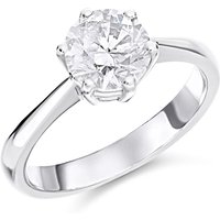 Platinum Diamond Solitaire Engagement Ring - 1.66ct - K/I2 - H1605