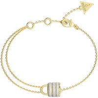 Guess JUBB05418YG Gold Tone Crystal Padlock Bracelet - J42296