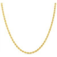 AUREUS Sterling Silver & 9ct Bonded Gold Rope Necklace - M3804
