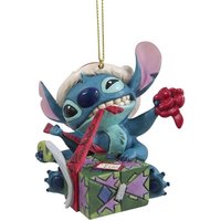 Disney Traditions 6017545 Stitch Unwrapping Gift Hanging Ornament - P01658