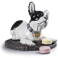 Lladro 01009398 French Bulldog With Macaroons - P43100