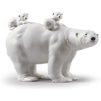Lladro 01009290 Mummy Polar Bear And Babies - P4481