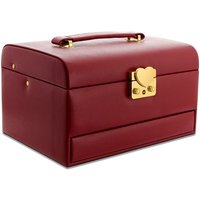 Red Lockable Jewel Case With Pink Lining - P55172