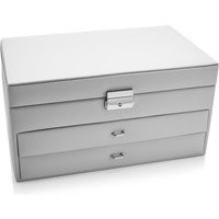 Mele & Co Grey Bonded Leather Jewellery Box - P5597