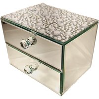 Crystal Top Two Drawer Mirror Box - P56174