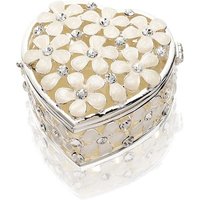 Sophia Flowers And Crystals Heart Trinket Box - P6043