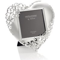 Impressions Silver Plated Filigree Heart Photo Frame - P8803