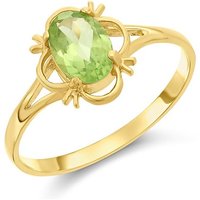 9ct Gold Oval Peridot Ring - R0962-U