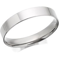 9ct White Gold Flat Court Wedding Ring - 4mm - R2417-I