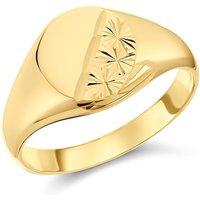 9ct Gold Oval Signet Ring - R2512-Q