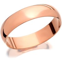 9ct Rose Gold Heavyweight D Shaped Wedding Ring - 4mm - R5424-N