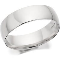 9ct White Gold Heavyweight Court Wedding Ring - 6mm - R5576-Z1