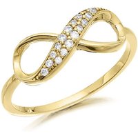 9ct Gold Cubic Zirconia Infinity Ring - R5968-P