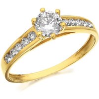 9ct Gold Cubic Zirconia Ring - R6553-R