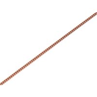 9ct Rose Gold Fine Solid Curb Chain - 16in - R9625