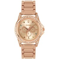 Tikkers ATK1053 Rose Gold Plated Stone Set Children's Watch - W01138