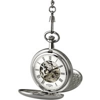 Rotary MP00726/01 Skeleton Mechanical Pocket Watch - W13116