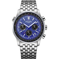 Rotary GB00165/05 Stainless Steel Chronograph Blue Dial Bracelet Watch - W13148