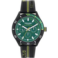 Aston Martin MTFP1F503 Aramco Formula 1 Black Silicone Strap Watch - W2088