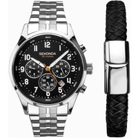 Sekonda 1919G Chronograph Watch And Bracelet Gift Set - W31433
