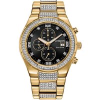 Citizen CA0752-58E Gold Tone Eco-Drive Crystal Bracelet Watch - W38155