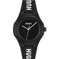 HUGO 1530413 Lit For Him Black Silicone Strap Watch - W45428
