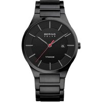 BERING 15239-722 Black Titanium Slim Solar Bracelet Watch - W74277