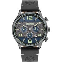 Timberland Ellacoya-Z Chronograph Black Leather Strap Watch - W7693