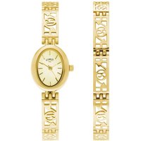 Limit 602758 Gold Tone Watch And Bracelet Gift Set - W77263