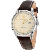 Maserati R8851124004 Sorpasso Brown Leather Strap Watch - W81309