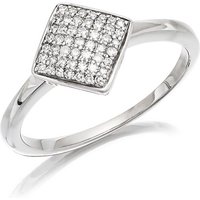 9ct Gold Diamond Rhombus Cluster Ring - 15pts - Z50851