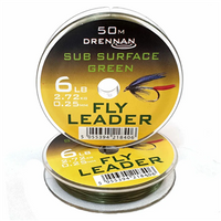 Drennan Subsurface Fly Line Tippet Leader Material Green - 4lb