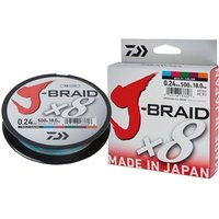 Daiwa J-Braid x8 500m - 37.5lb 0.22mm 500m Multi Col.