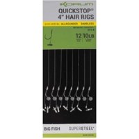 Korum 4" Big Fish Hair Rigs W/Quickstops - Sz10 Barbed
