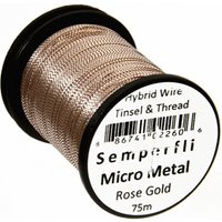 SemperFli Micro Metal - Hybrid Thread, Tinsel and Wire - 75m Spool - Rose Gold