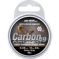 Savage Gear Carbon49 High Carbon Steel Wire - 10m Coated Grey - 0.60mm 35lbs/16kg