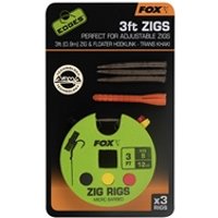 Fox Edges Zig Rig 3ft - Size 8 12lb 3pcs