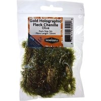 SemperFli Gold Holographic Fleck 15mm Large - Olive